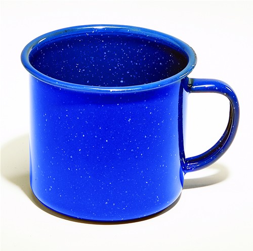 Coffee Mug w/Blue Rim  24oz