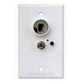 12V Outlet w/Cable TV, White